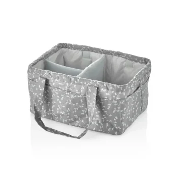Mey İthalat®  Katlamalı Anne & Bebek Organizer 795 Gri Çiçek