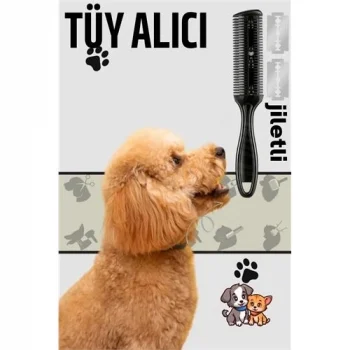 Mey İthalat® Kedi ve Köpek Çift Jiletli Tüy Alma Tarağı