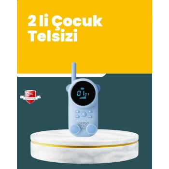 Mey İthalat® LCD Ekranlı Çocuk Telsizi – İki Yönlü Ses, 1-3 km Çekim Mesafesi