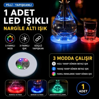 Mey İthalat® LED Nargile Altı Işık 1 Adet