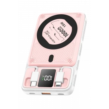 Mey İthalat®  M25W 10.000 mAh 20W PD Magsafe Powerbank - Pembe