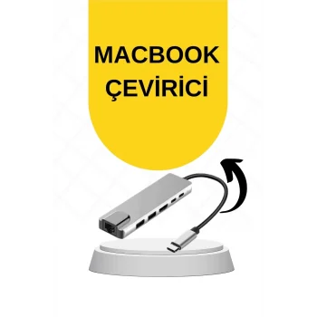 Mey İthalat® Macbook Pro/air Uyumlu USB Type-C 8 In 1 Hub Dönüştürücü Çevirici Çoklayıcı USB Hdmı Micro Sd 8 Girişli