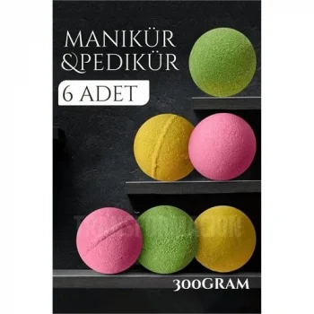 Mey İthalat® Manikür Pedikür Topu Manikür Bombası 6 adet 300 Gram 721279