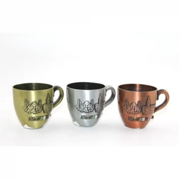 Mey İthalat® Metal İstanbul Yöresel Bardak