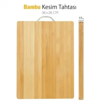 Mey İthalat® Metal Saplı Bambu Kesim Panosu
