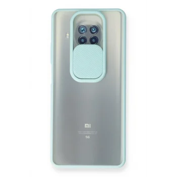 Mey İthalat®   Mi 10T Lite Kılıf Palm Buzlu Kamera Sürgülü Silikon - Turkuaz
