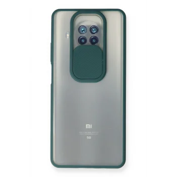 Mey İthalat®   Mi 10T Lite Kılıf Palm Buzlu Kamera Sürgülü Silikon - Yeşil