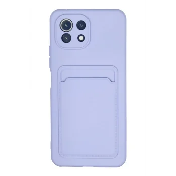 Mey İthalat®   Mi 11 Kılıf Kelvin Kartvizitli Silikon - Lila