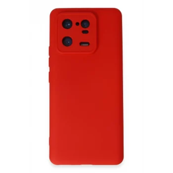 Mey İthalat®   Mi 13 Pro Kılıf Nano içi Kadife Silikon - Kırmızı