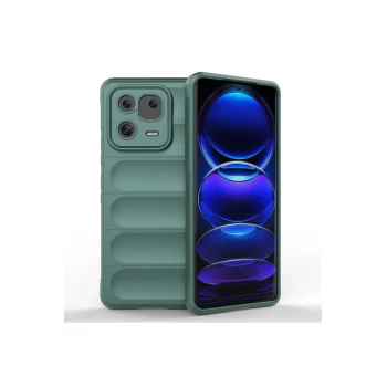 Mey İthalat®   Mi 13 Pro Kılıf Optimum Silikon - Koyu Yeşil