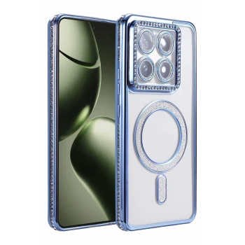 Mey İthalat®   Mi 14T Pro Joke Simli Magneticsafe Kılıf - Mavi