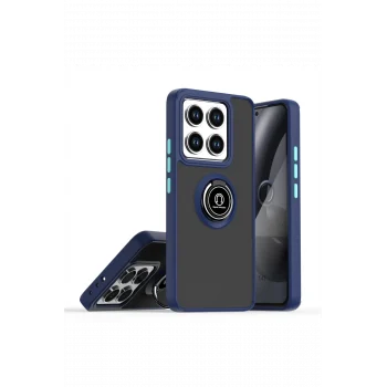 Mey İthalat®   Mi 15 Pro Kılıf Montreal Yüzüklü Silikon Kapak - Lacivert