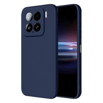 Mey İthalat®   Mi 15 Pro Kılıf Nano içi Kadife Silikon - Lacivert