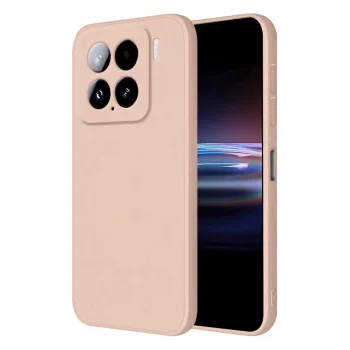 Mey İthalat®   Mi 15 Pro Kılıf Nano içi Kadife Silikon - Pudra