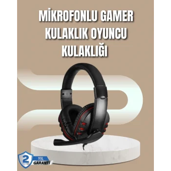 Mey İthalat® Mikrofonlu Oyun Kulaklığı – Mavi Işıklı, Uzun Süre Konforlu Kullanım