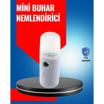 Mey İthalat® Mini Şarjlı Buhar Nemlendirici – Taşınabilir, Enerji Tasarruflu, Kablosuz Kullanım