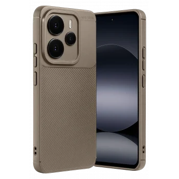 Mey İthalat®   Note 14 5G Auto Focus Karbon Kapak - Kahverengi