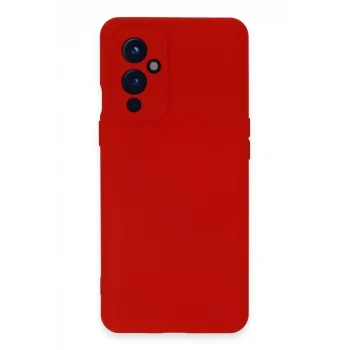 Mey İthalat®  One Plus 9 Kılıf Nano içi Kadife Silikon - Kırmızı