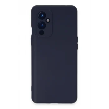 Mey İthalat®  One Plus 9 Kılıf Nano içi Kadife Silikon - Lacivert