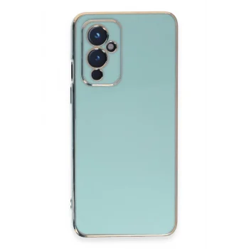 Mey İthalat®  One Plus 9 Kılıf Volet Silikon - Açık Yeşil