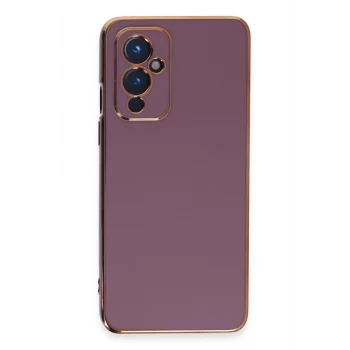 Mey İthalat®  One Plus 9 Kılıf Volet Silikon - Mor