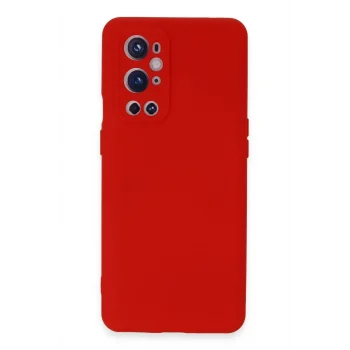 Mey İthalat®  One Plus 9 Pro Kılıf Nano içi Kadife Silikon - Kırmızı
