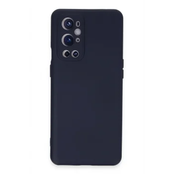 Mey İthalat®  One Plus 9 Pro Kılıf Nano içi Kadife Silikon - Lacivert