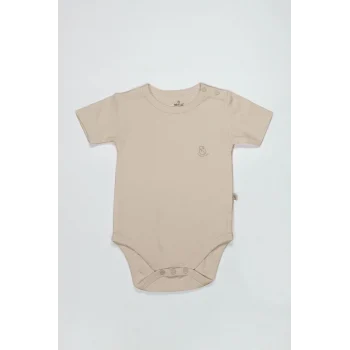 Mey İthalat®   Organik Natural Basic Style Yarım Kol Body BS17103 Bej