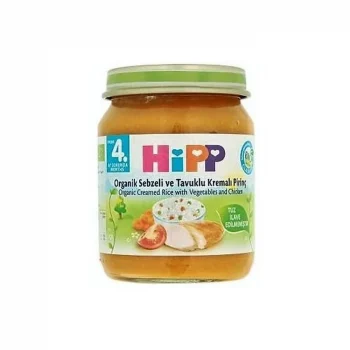 Mey İthalat®   Organik Sebze ve Tavuklu Kremalı Pirinç 125 Gr