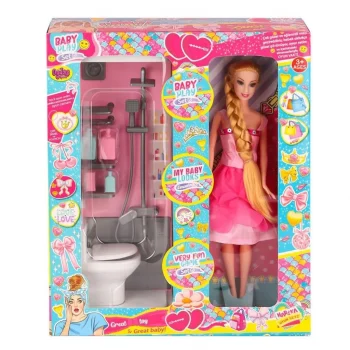 Mey İthalat® OYD-02387 Bebek ve Banyo Oyun Seti - Oyuncak