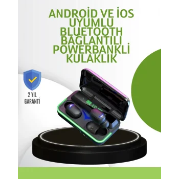 Mey İthalat® Oyun Modlu E10 Bluetooth Kulaklık Powerbank ve LED Ekranlı