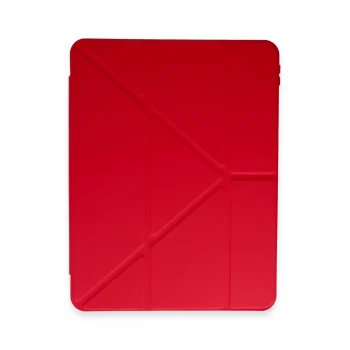 Mey İthalat®   Pad 6 Kılıf Kalemlikli Mars Tablet Kılıfı - Kırmızı