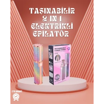 Mey İthalat® Paslanmaz Çelik Bıçaklı USB Epilatör – Kaş, Üst Dudak ve Çene Tüy Temizleyici
