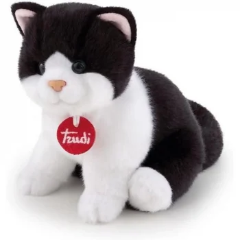 Mey İthalat® Peluş Siyah Beyaz Kedi 20 cm