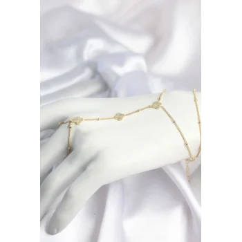 Mey İthalat® Pirinç Gold Renk Yonca Model Kadın Şahmeran