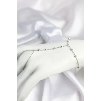 Mey İthalat® Pirinç Gümüş Renk Dorika Model Kadın Şahmeran