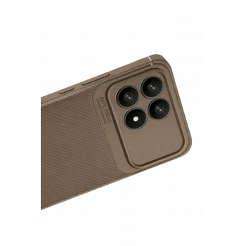 Mey İthalat®   Poco F8 Pro Auto Focus Karbon Kapak - Kahverengi