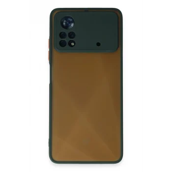 Mey İthalat®   Poco X4 Pro 5G Kılıf Montreal Silikon Kapak - Yeşil
