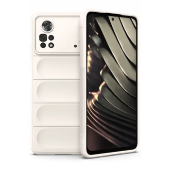 Mey İthalat®   Poco X4 Pro 5G Kılıf Optimum Silikon - Krem