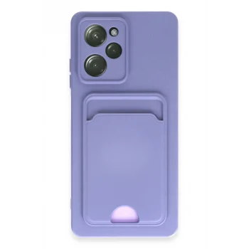 Mey İthalat®   Poco X5 Pro 5G Kılıf Kelvin Kartvizitli Silikon - Lila