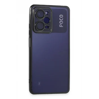 Mey İthalat®   Poco X5 Pro 5G Kılıf  Lensli Silikon - Siyah