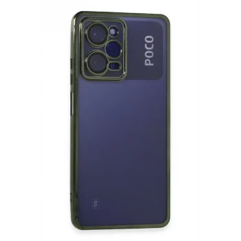 Mey İthalat®   Poco X5 Pro 5G Kılıf  Lensli Silikon - Yeşil