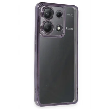 Mey İthalat®   Poco X6 Kılıf  Lensli Silikon - Mor