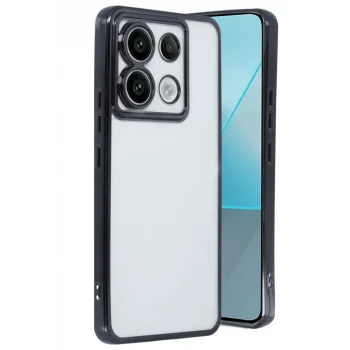 Mey İthalat®   Poco X6 Kılıf  Lensli Silikon - Siyah