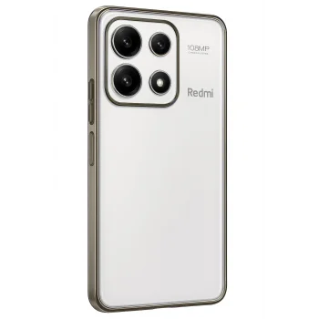 Mey İthalat®   Poco X6 Pro Kılıf  Lensli Silikon - Gold