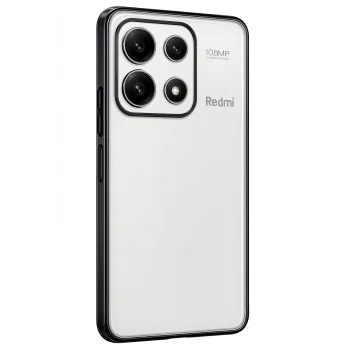 Mey İthalat®   Poco X6 Pro Kılıf  Lensli Silikon - Siyah