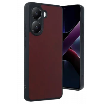 Mey İthalat®   Poco X7 Pro Kılıf Aras Deri Kapak - Bordo