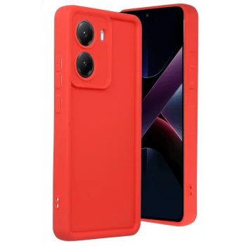 Mey İthalat®   Poco X7 Pro Viera Silikon - Kırmızı