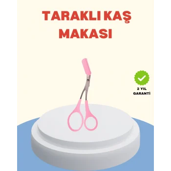 Mey İthalat® Profesyonel Taraklı Kaş Makası – Evde ve Salon Kullanımına Uygun