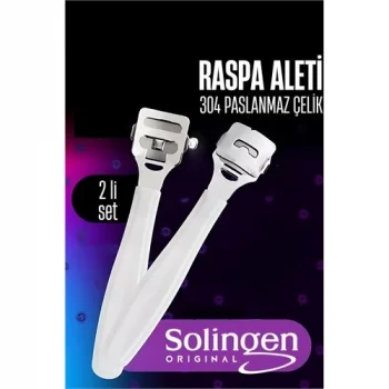 Mey İthalat® Raspa Aleti - Jiletli Ayak Topuk Törpüsü 2 adet Solingen Profesyonel